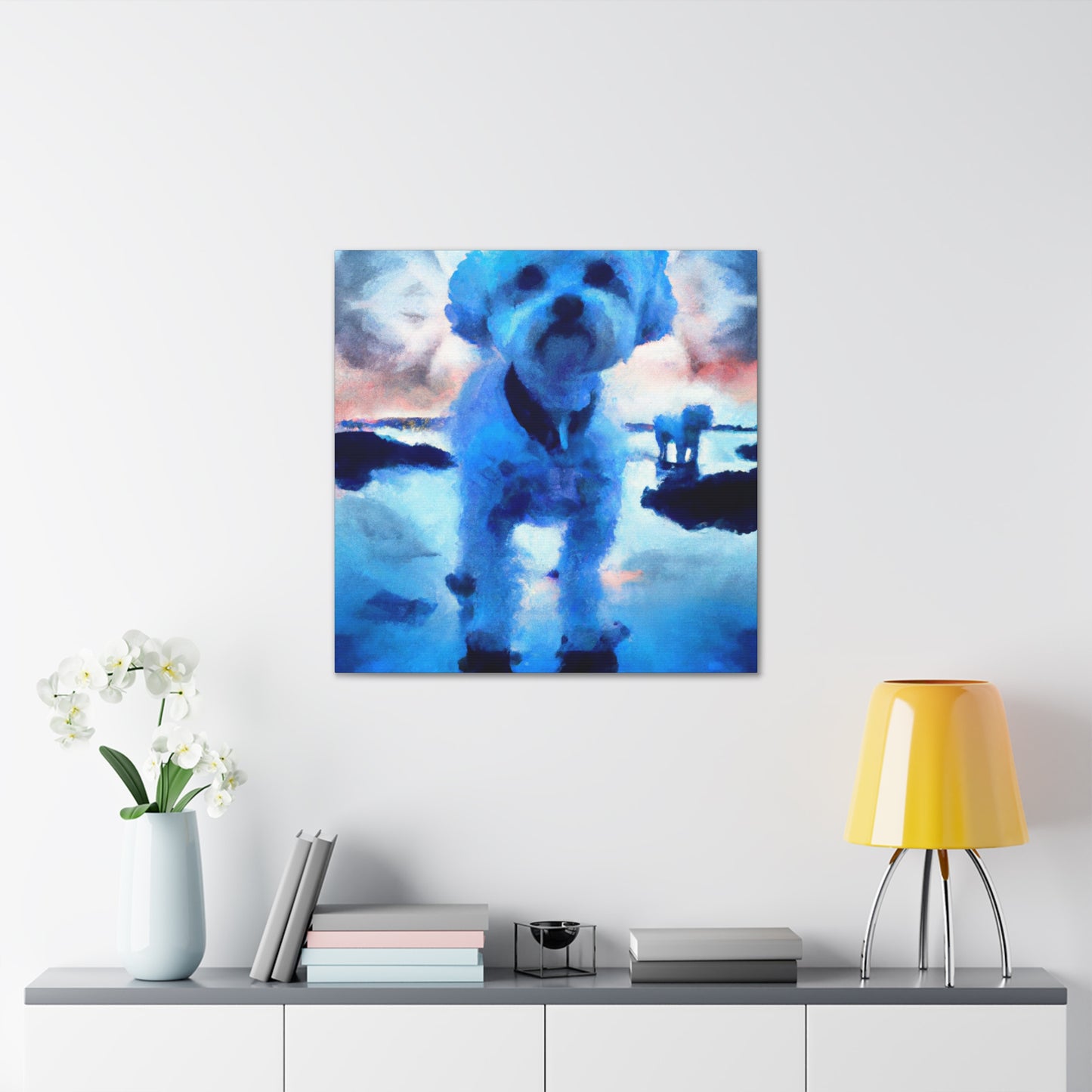 "Bichon Frise Bloom" - Canvas