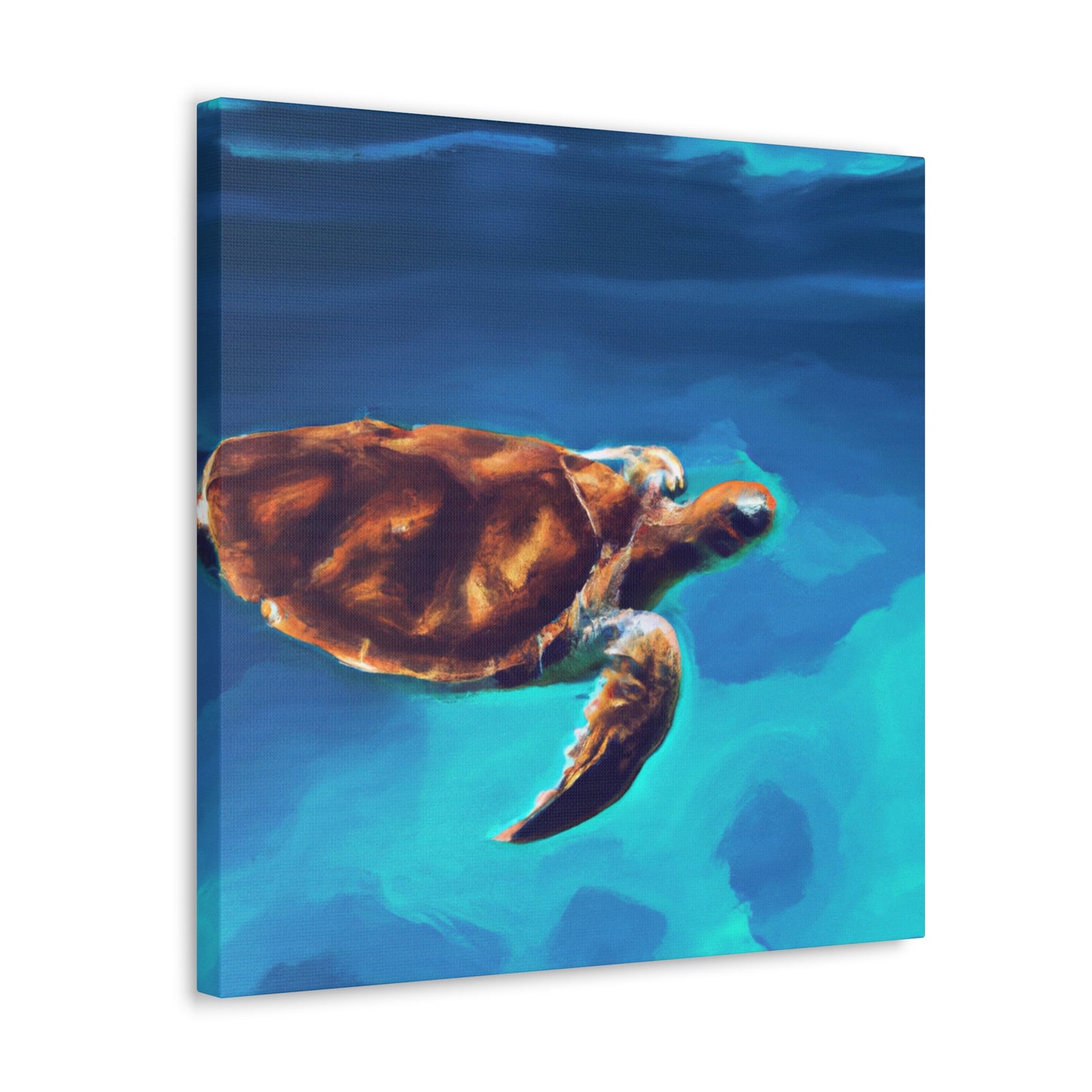 "Blue Sea Turtle MTN" - Canvas