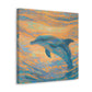 "Dancing Dolphins in Color" - Canvas