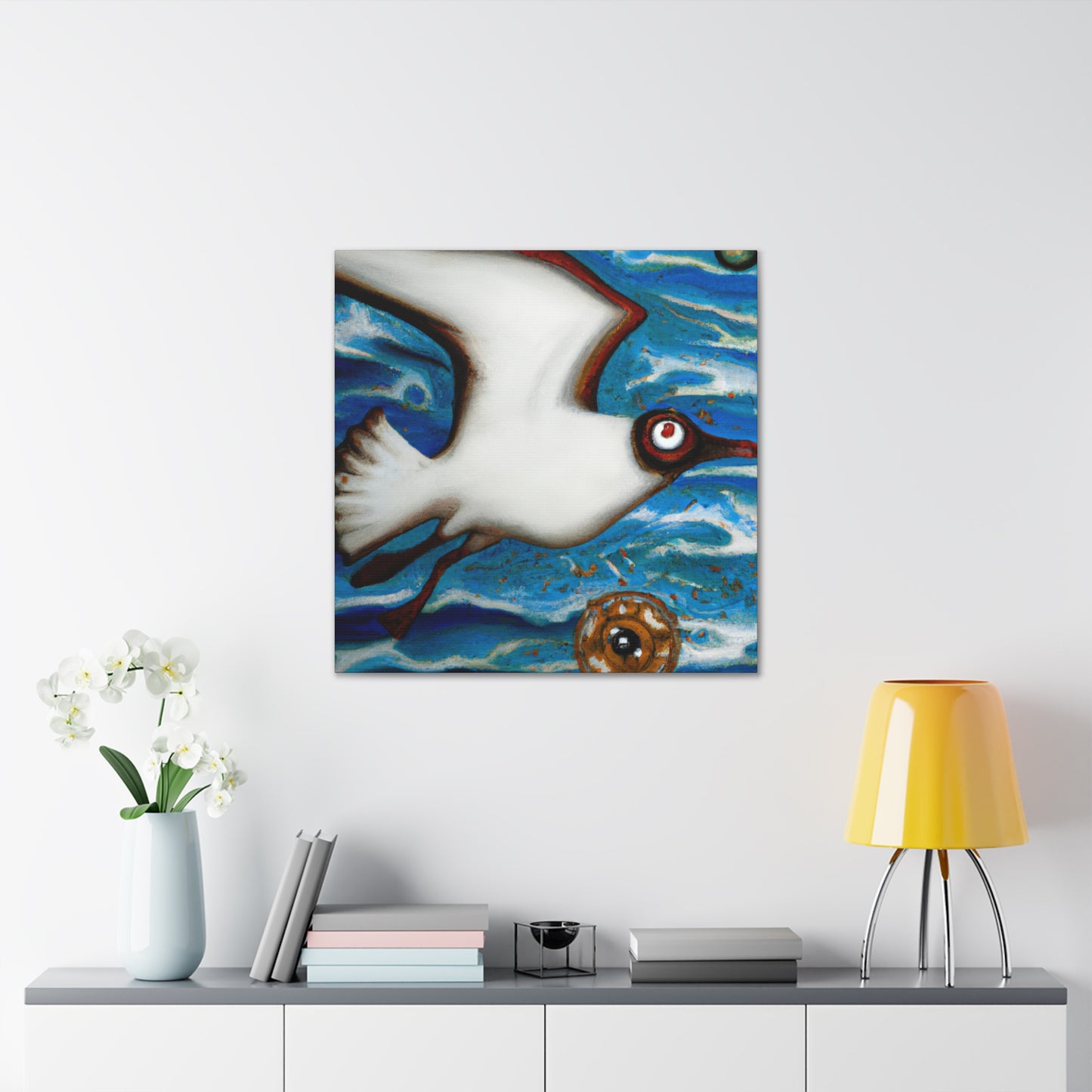 "Seagull in Heaven's Light" - Canvas