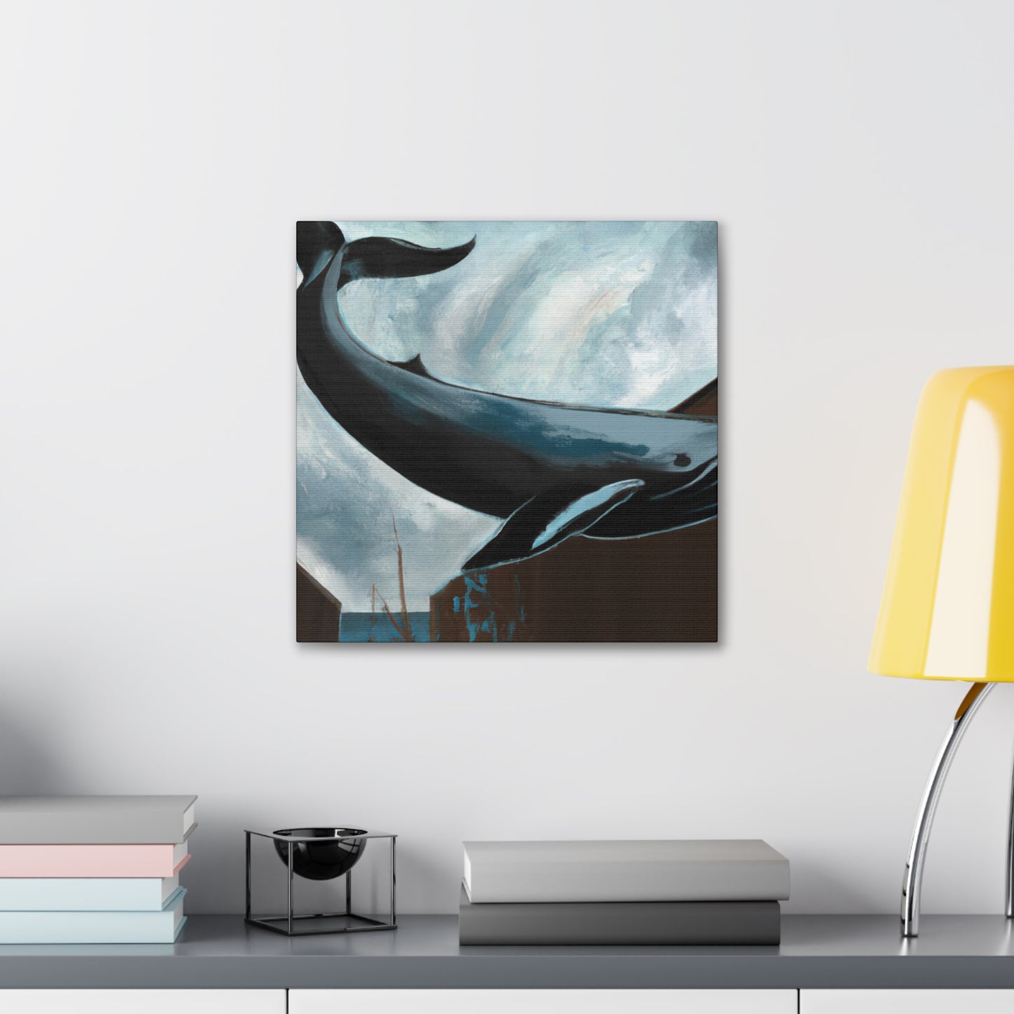 Whale in the Harbor - Canvas