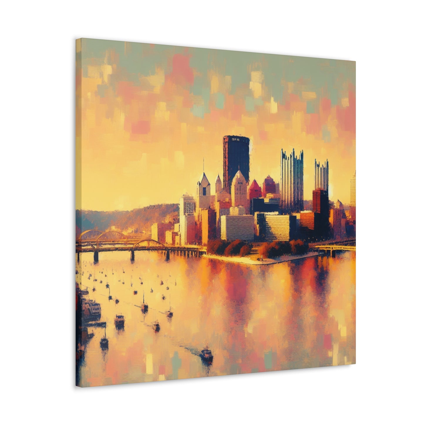 Riverside Sunsets: Pittsburgh - Canvas