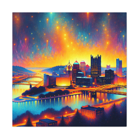Steel City's Majestic Horizon - Canvas