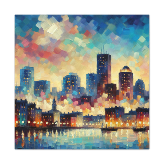 "Vibrant Boston Dreamscape" - Canvas