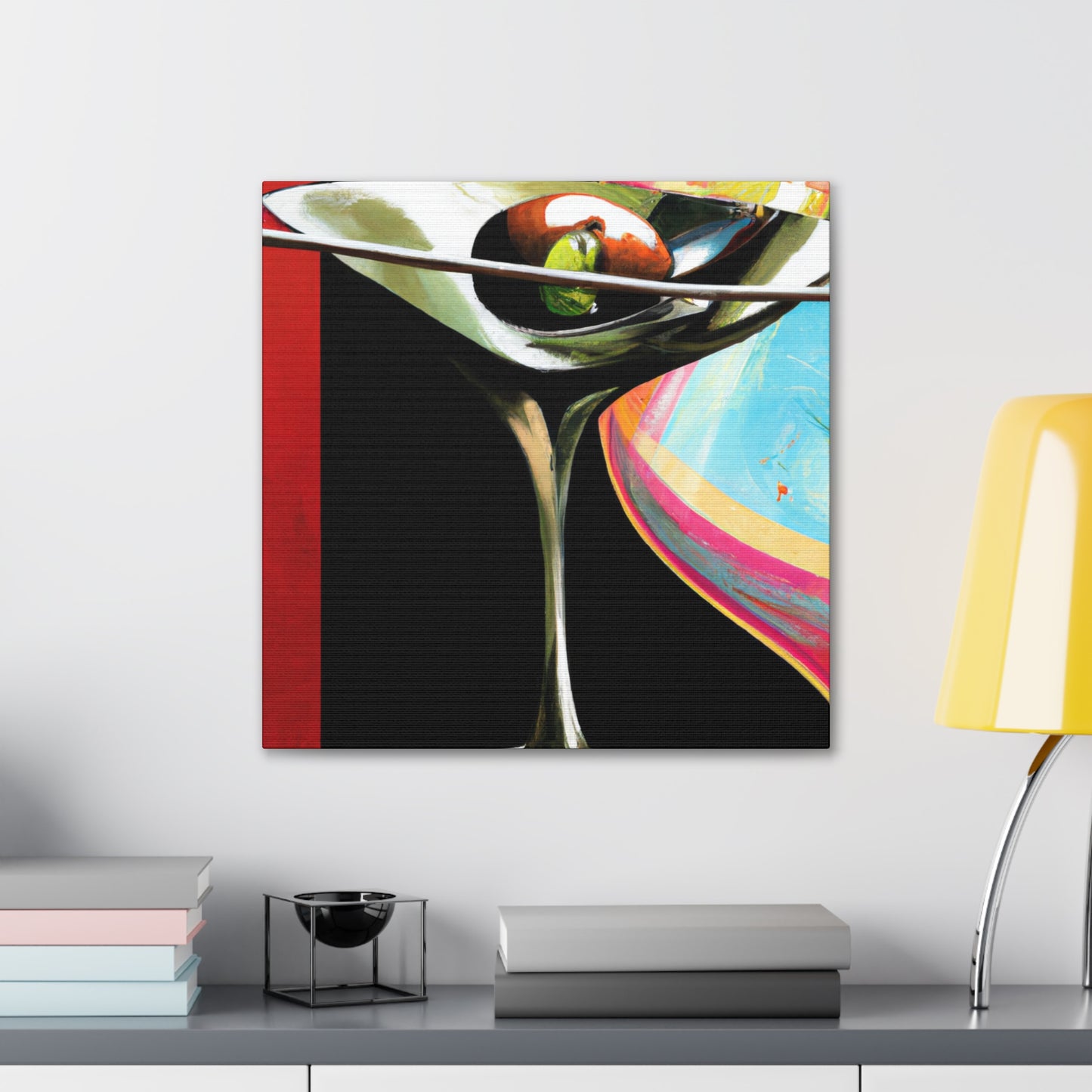 "Martini: Surreal Sip" - Canvas