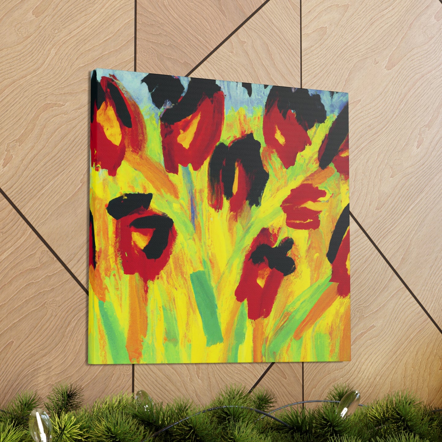 Tulips Abandoned Expressionism - Canvas