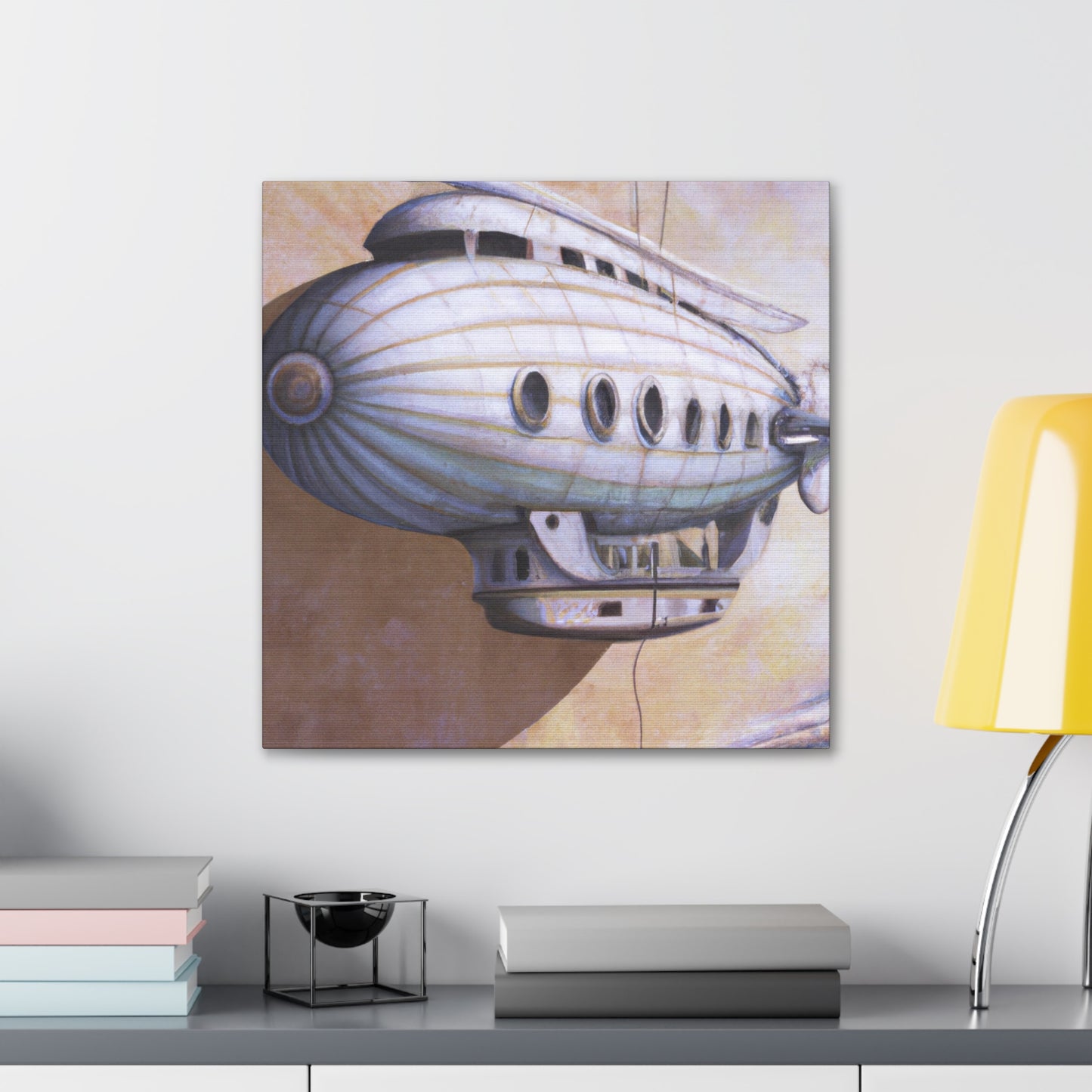 Blimp Over the Clouds - Canvas