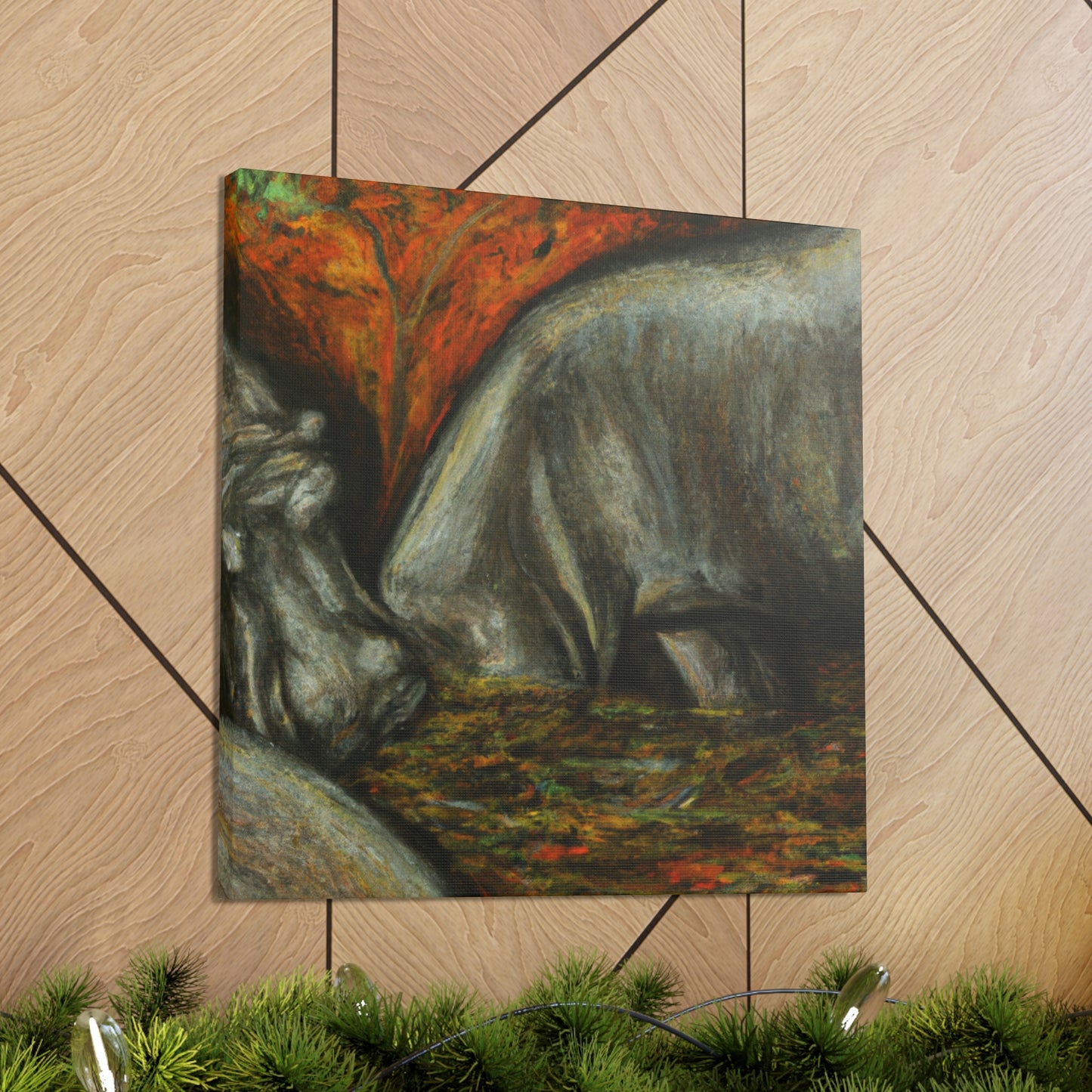 "Hippopotamus Hippo Surreal" - Canvas