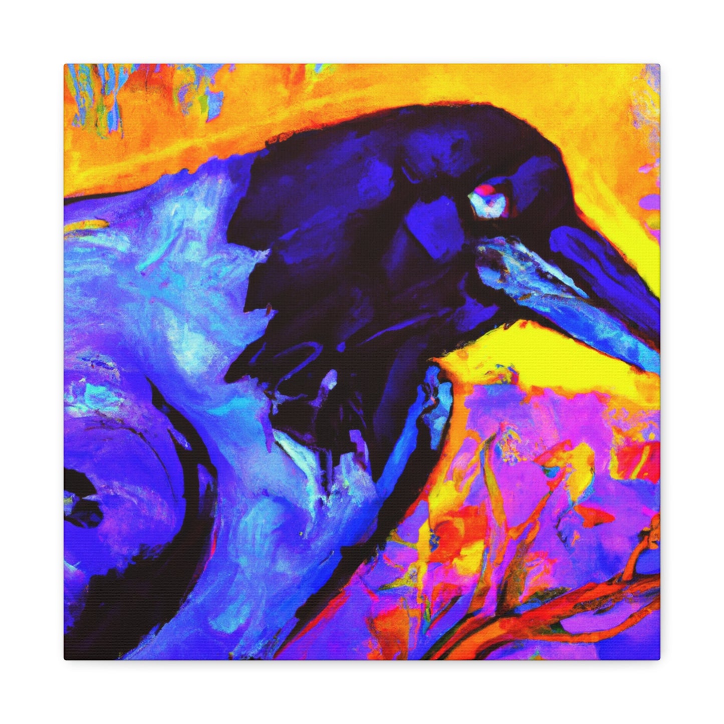 "Crow in Technicolor Dream" - Canvas