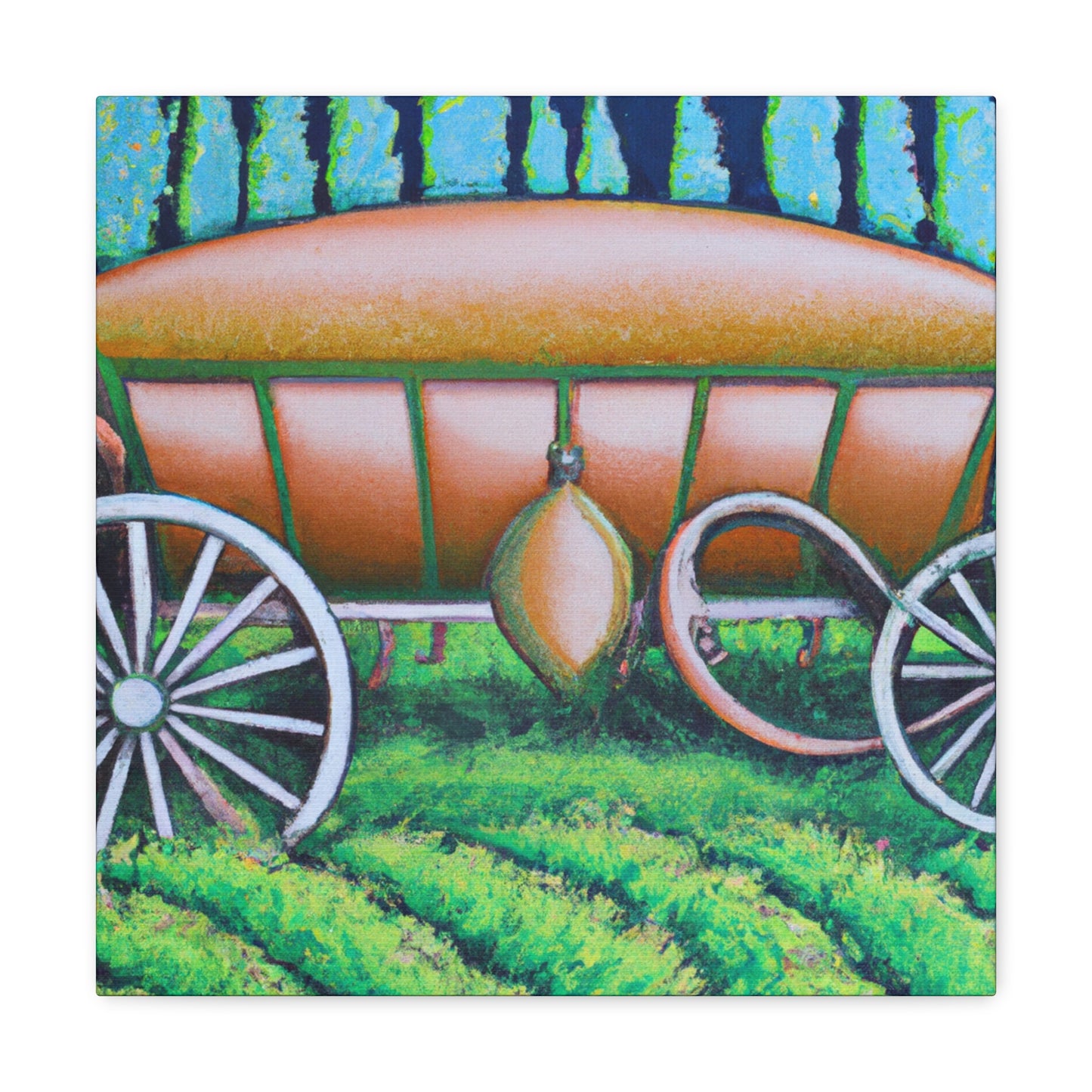 "Hay Wagon in Bloom" - Canvas