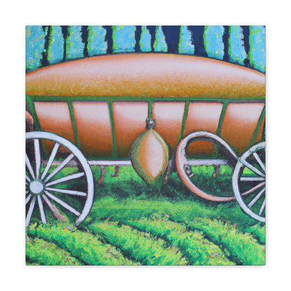 "Hay Wagon in Bloom" - Canvas