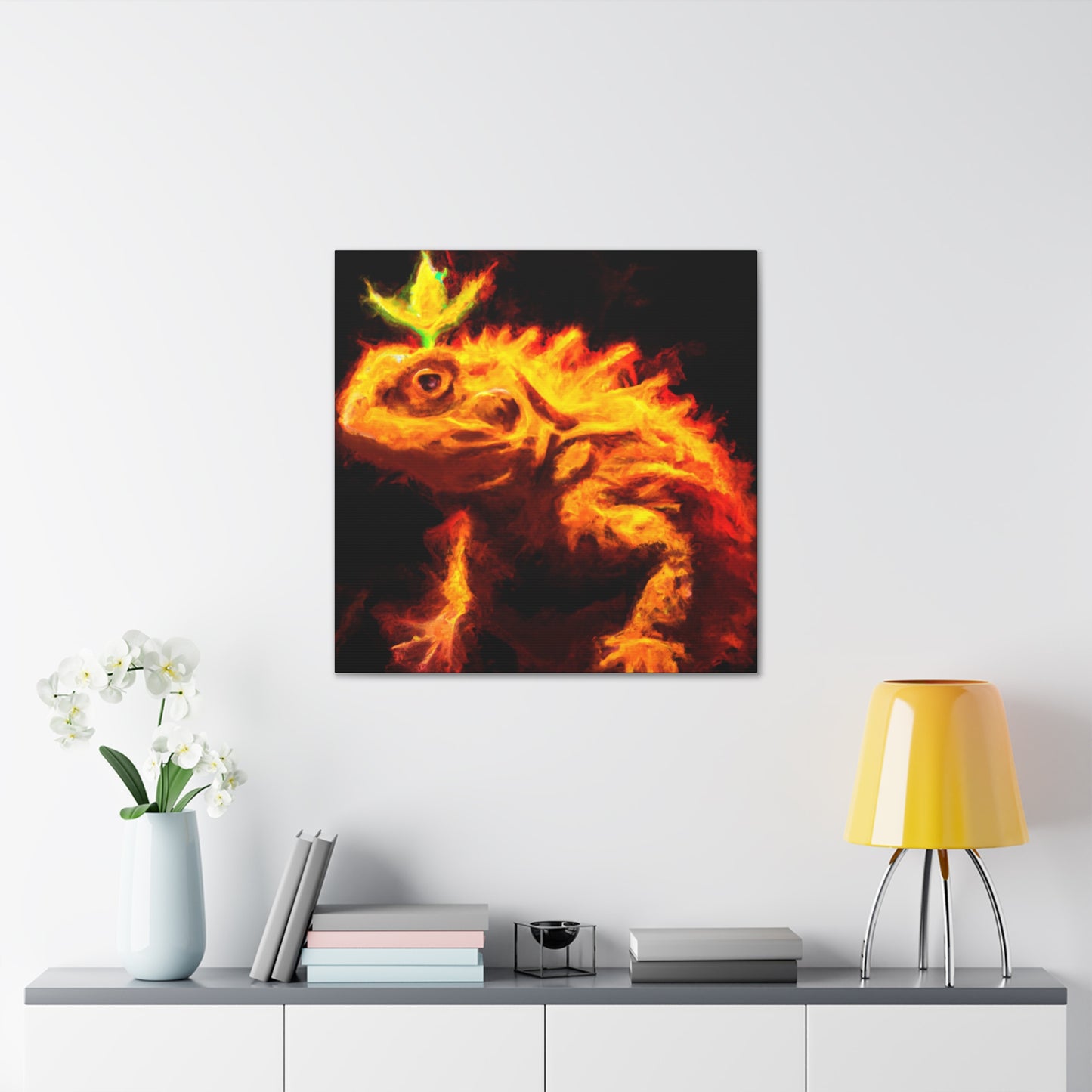 "Horned Lizard Reflection" - Canvas