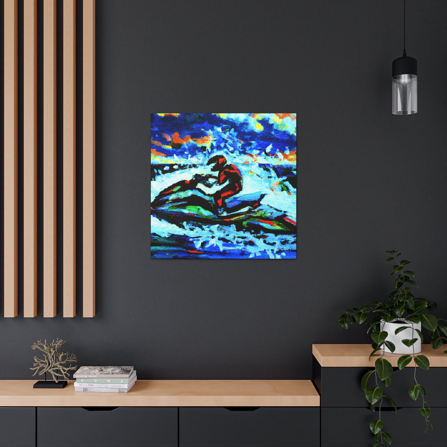 Jet Skiing Expressionism - Canvas