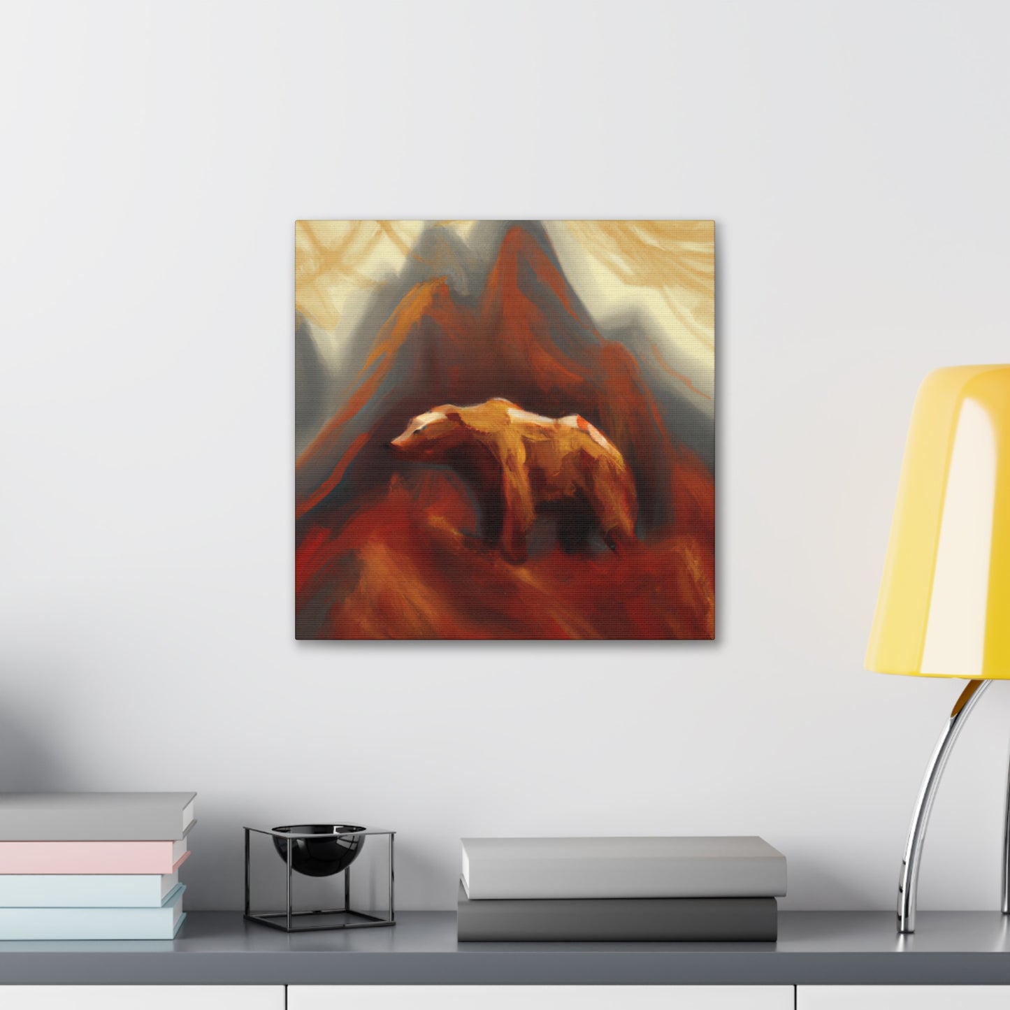 Brown Bear: Majestic. - Canvas