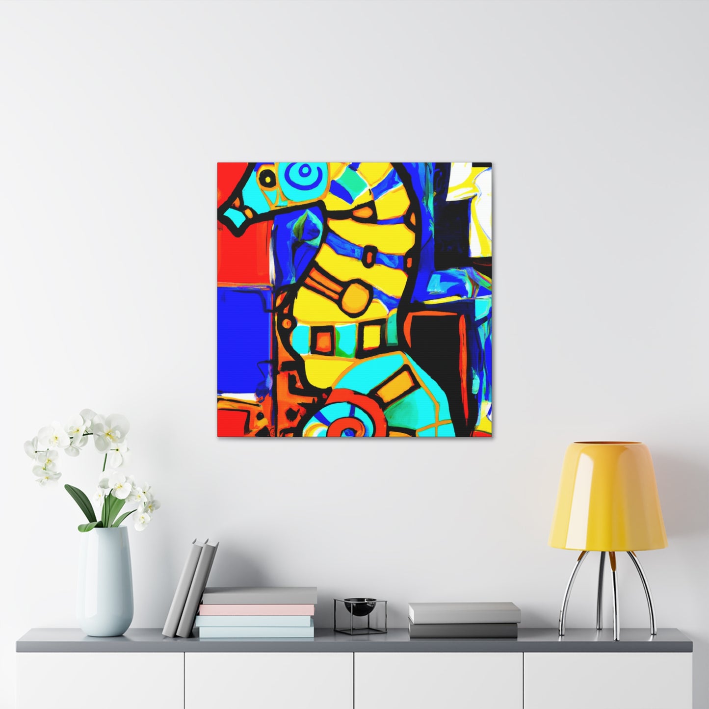 "Seahorse in the Sea" - Canvas