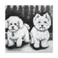 Sculpted Bichon Frise - Canvas