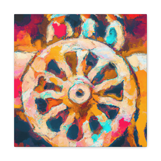 "Wagon Wheel Expressionism" - Canvas