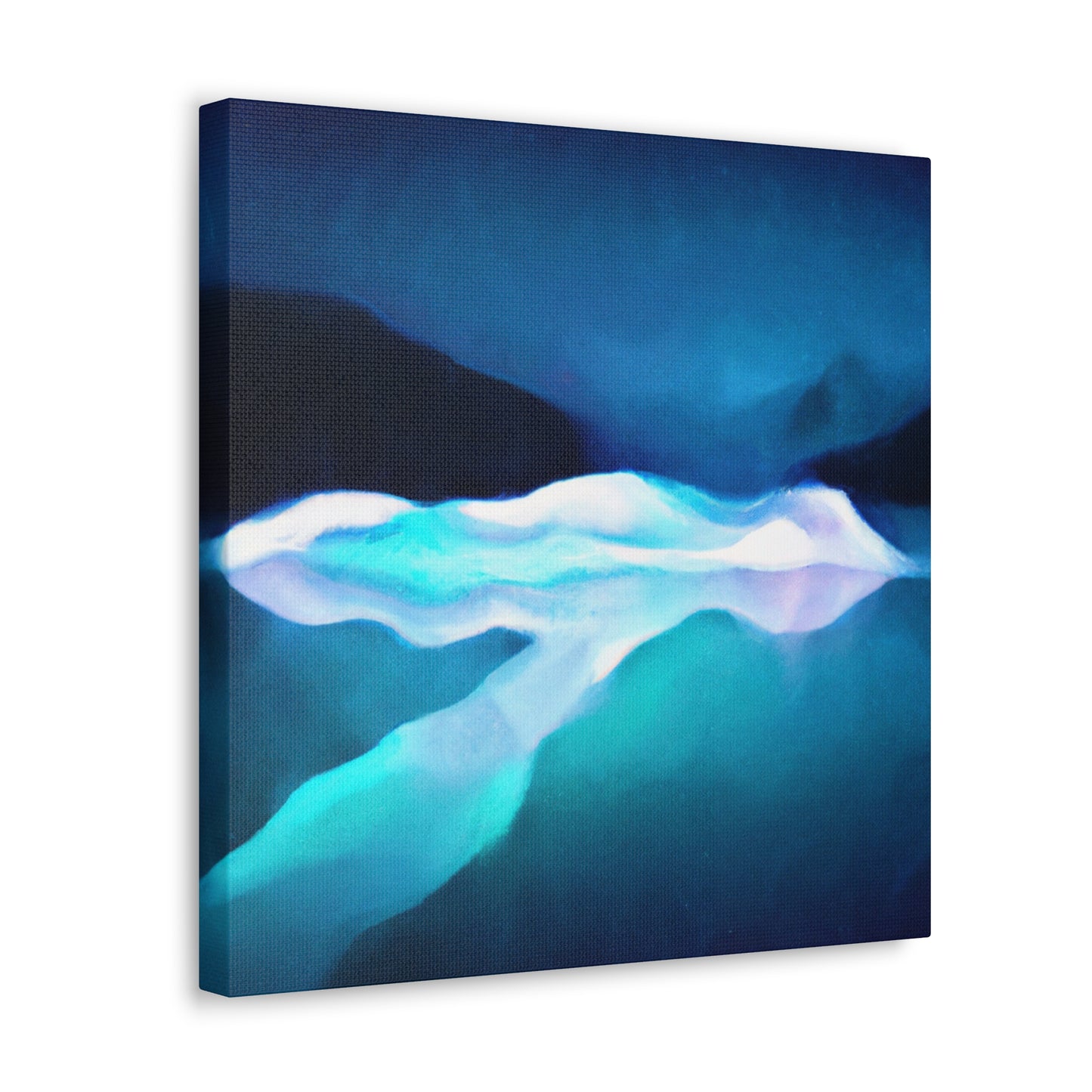 "Frozen Glacier Radiance" - Canvas