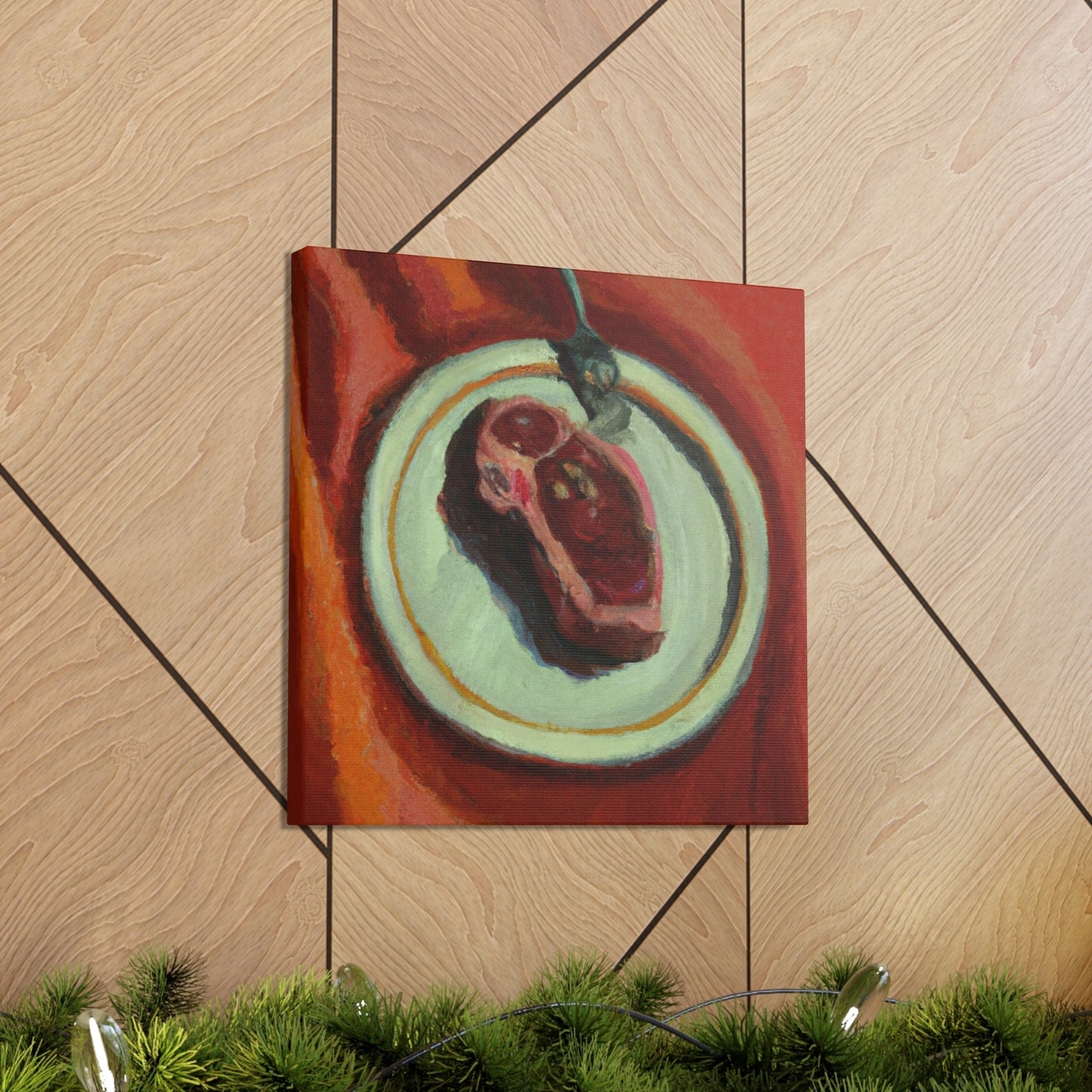 "Flavorful Steak Hyperscape" - Canvas