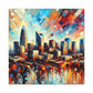 "Metropolitan Vibrance Charlotte Nights" - Canvas