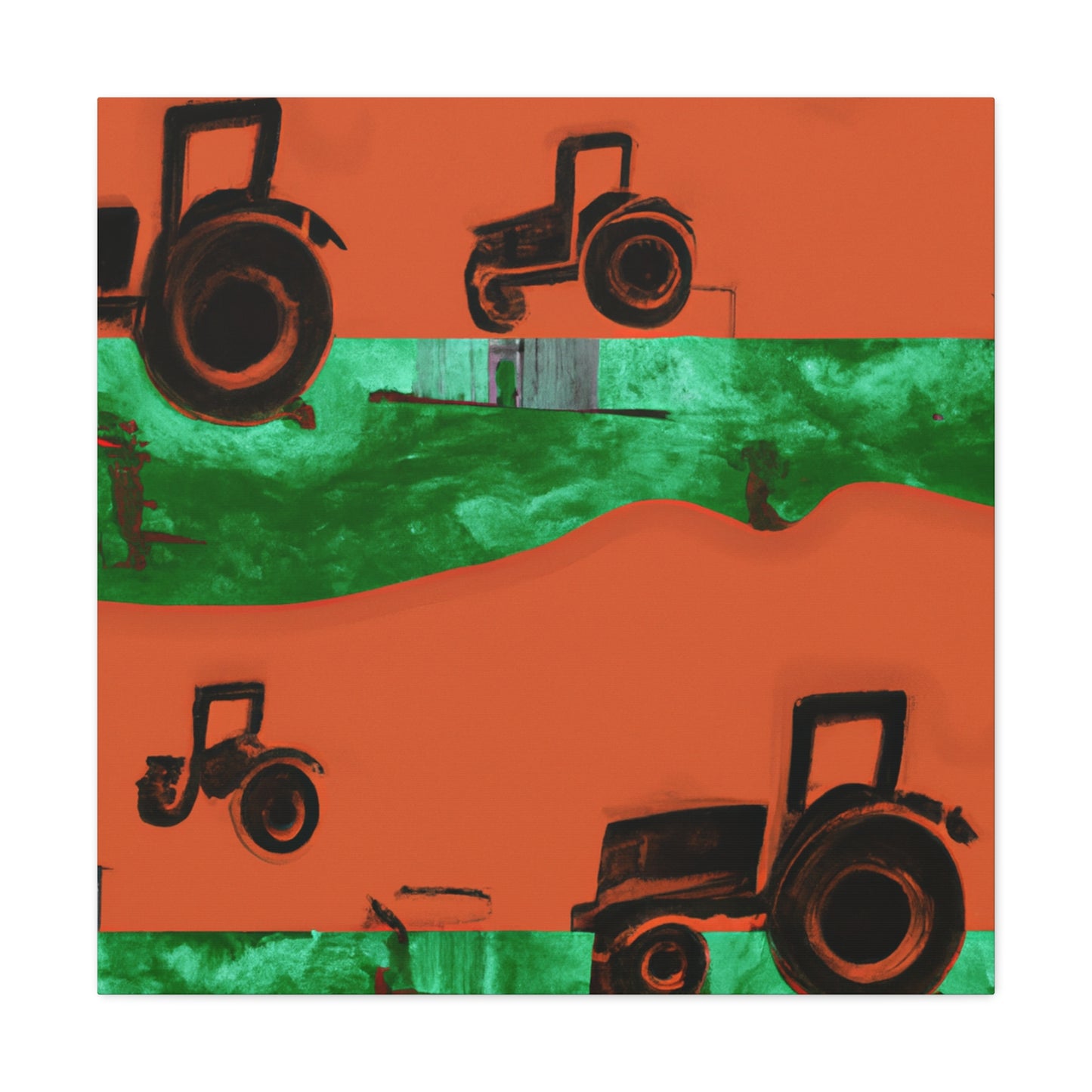 Tractor's Tranquil Harvest - Canvas