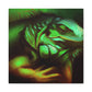 "Green Iguana Reflection" - Canvas