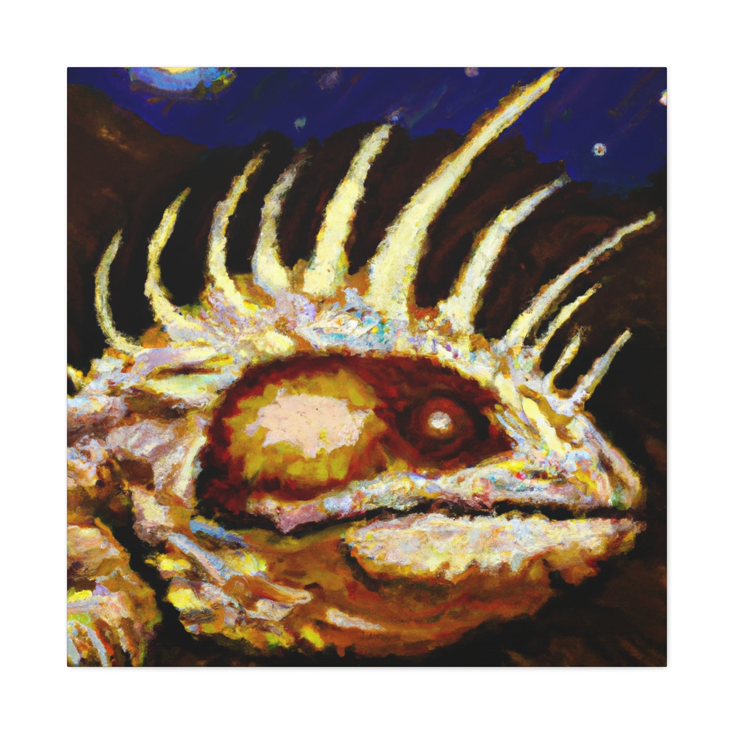 "Horned Lizard Impressionism" - Canvas