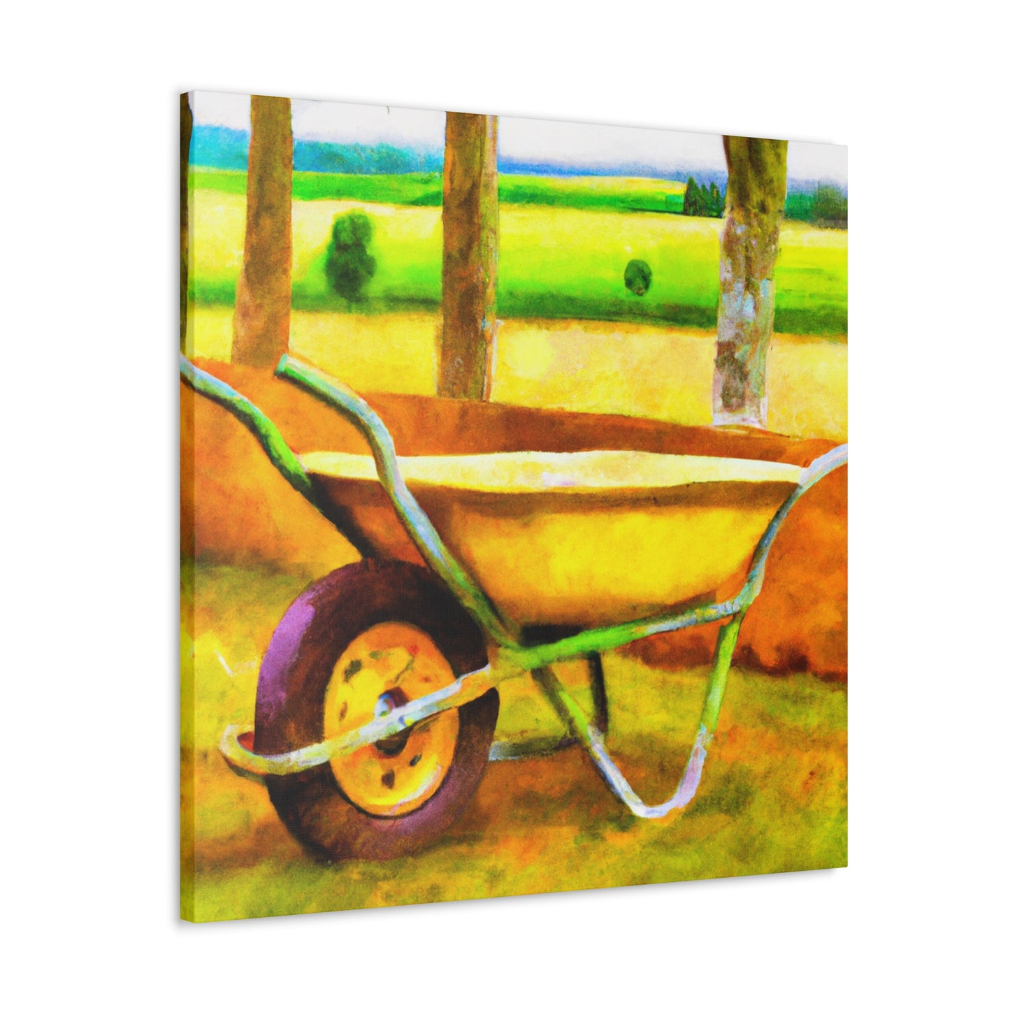 Wheelbarrow in Bloom. - Canvas