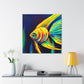 "Angelfish Dreaming Blue" - Canvas