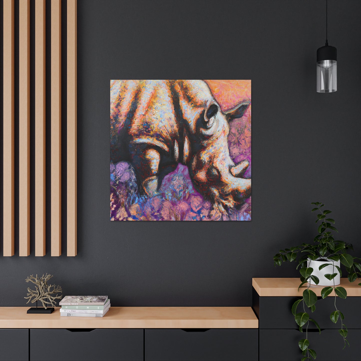 "Majestic Rhinoceros Serenity" - Canvas