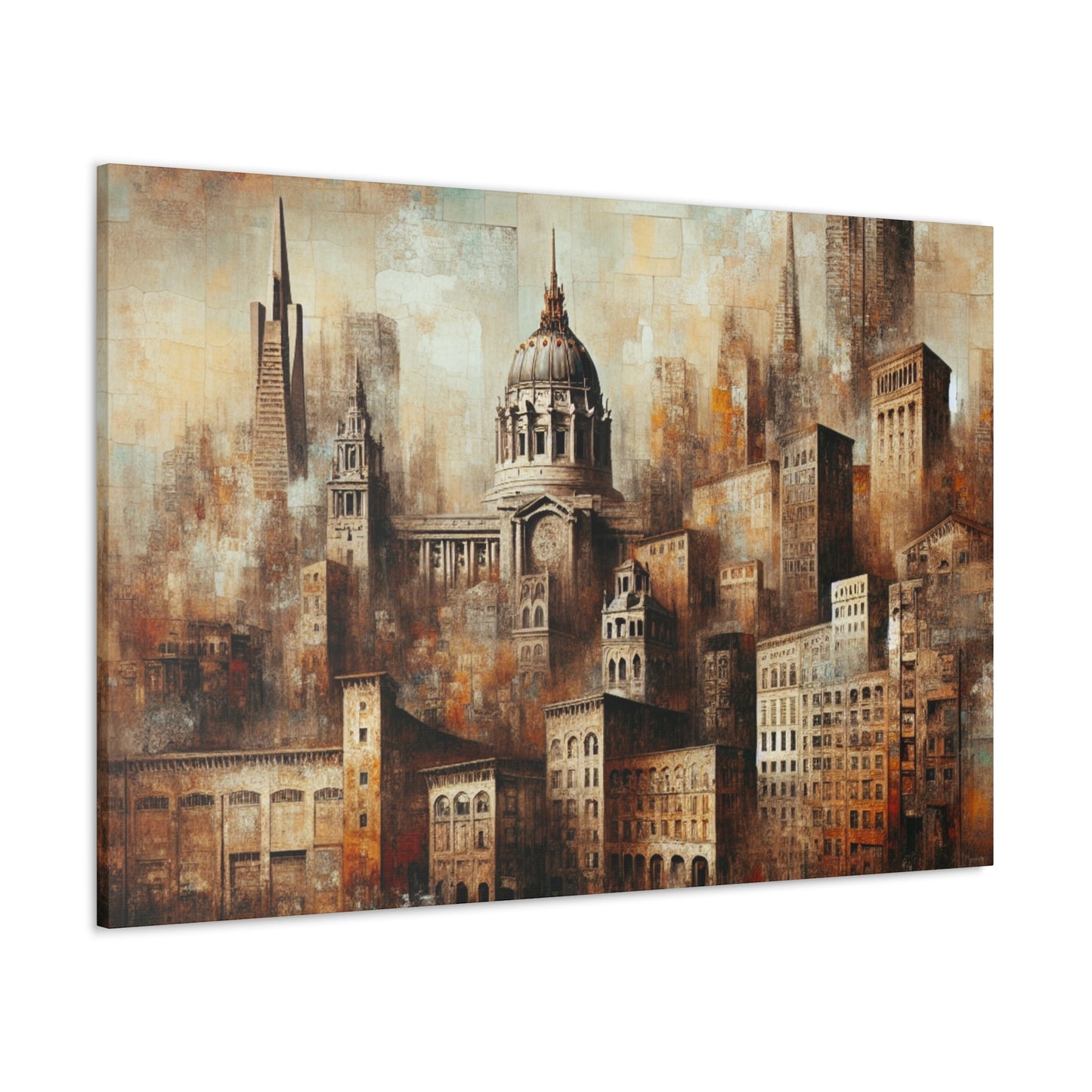 Golden Dream Cityscape - Canvas