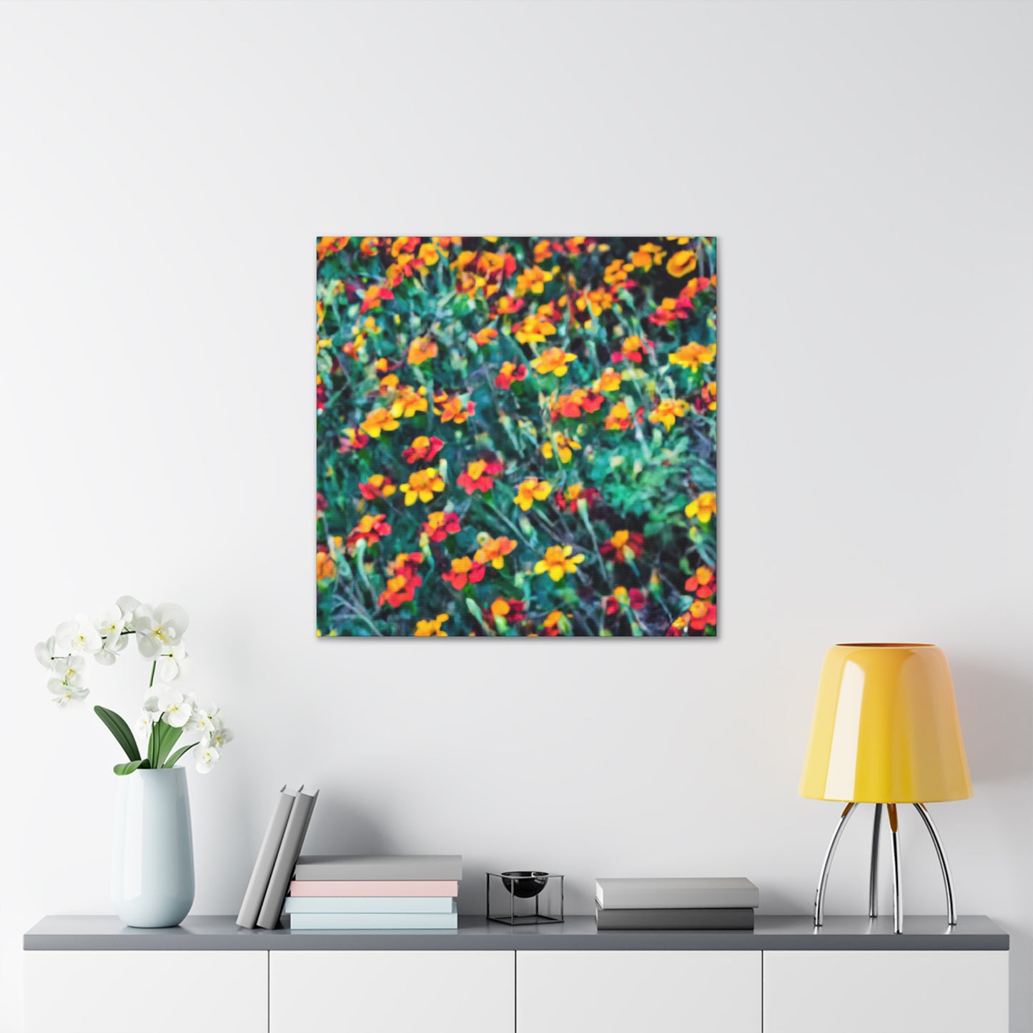 "Glorious Marigold Bloom" - Canvas