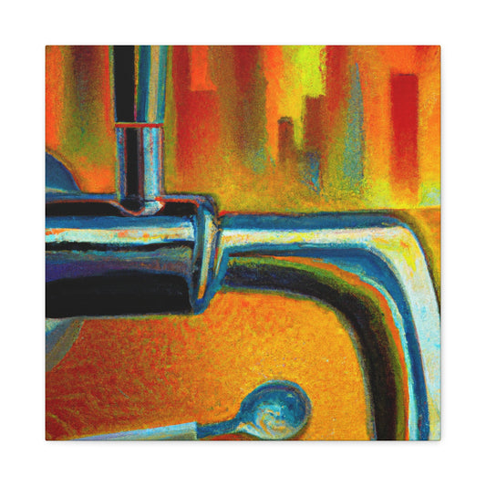 "Bar Tap Landscape Scene" - Canvas