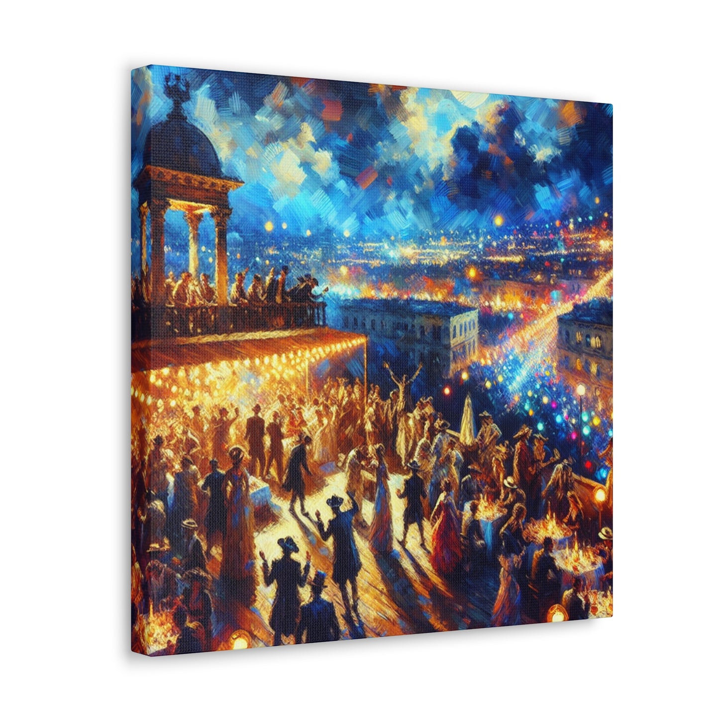 "Extravagant Rooftop Revelry" - Canvas