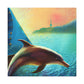 "Dolphin's Surreal Dream" - Canvas