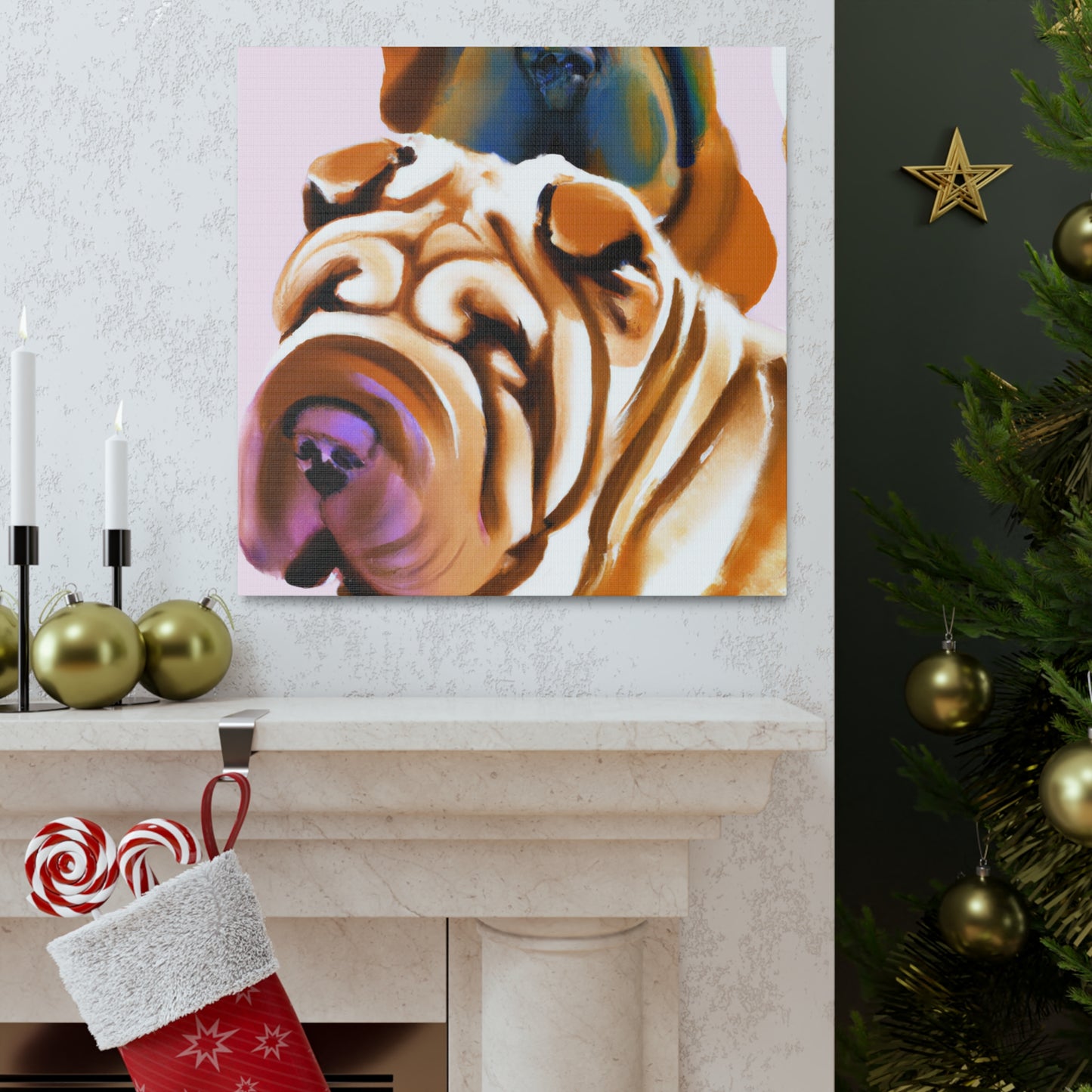 "Shar Pei Expressionism" - Canvas