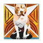 "Pitbull in Art Deco". - Canvas