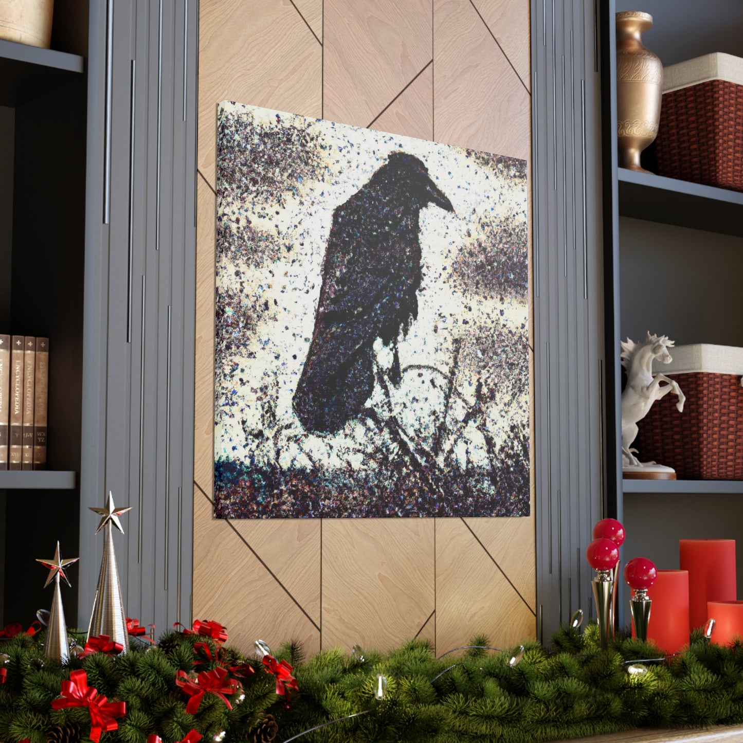 American Crow Mosaic - Canvas