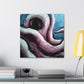 Octopus in Abstract Space - Canvas