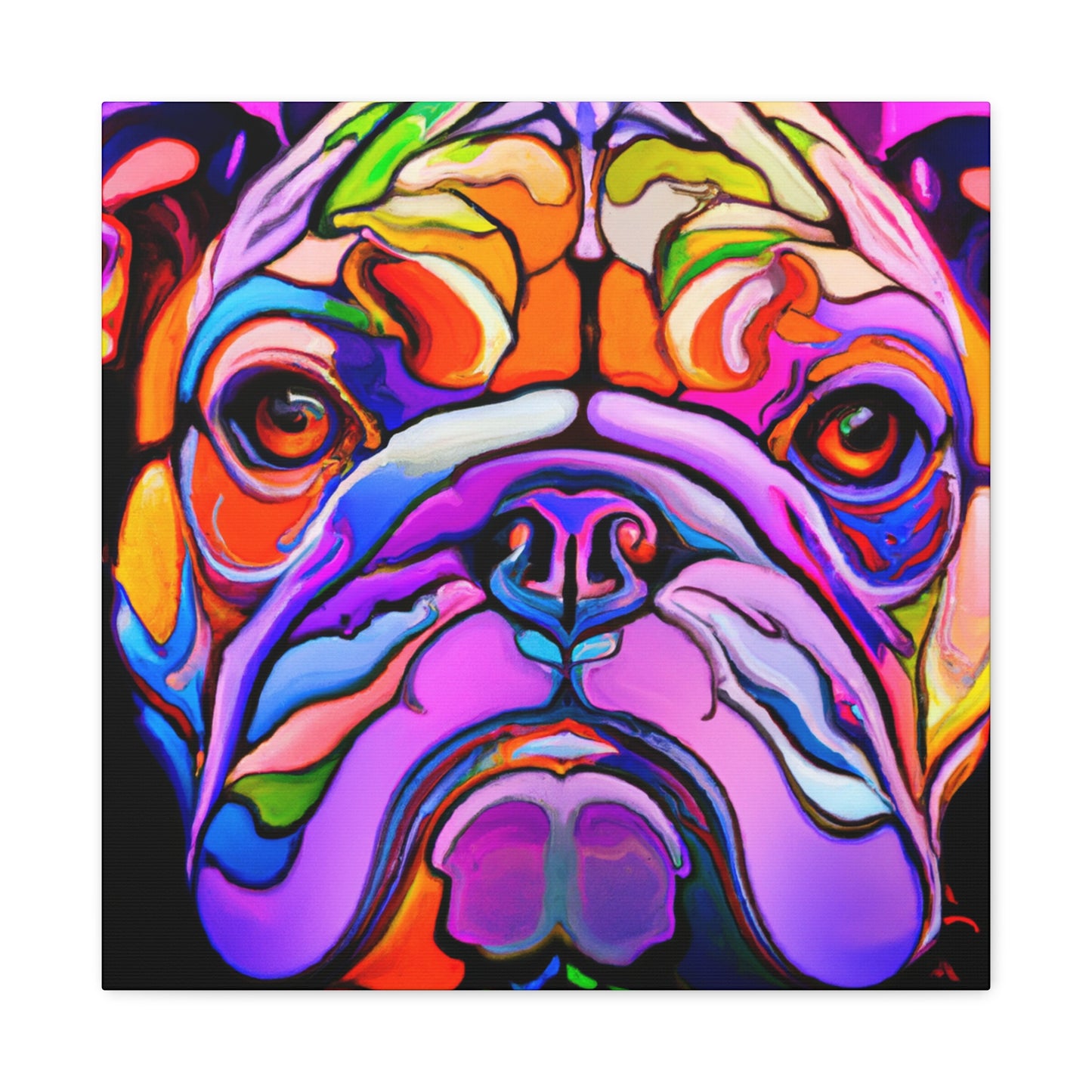 "Bulldog's Majestic Slumber" - Canvas