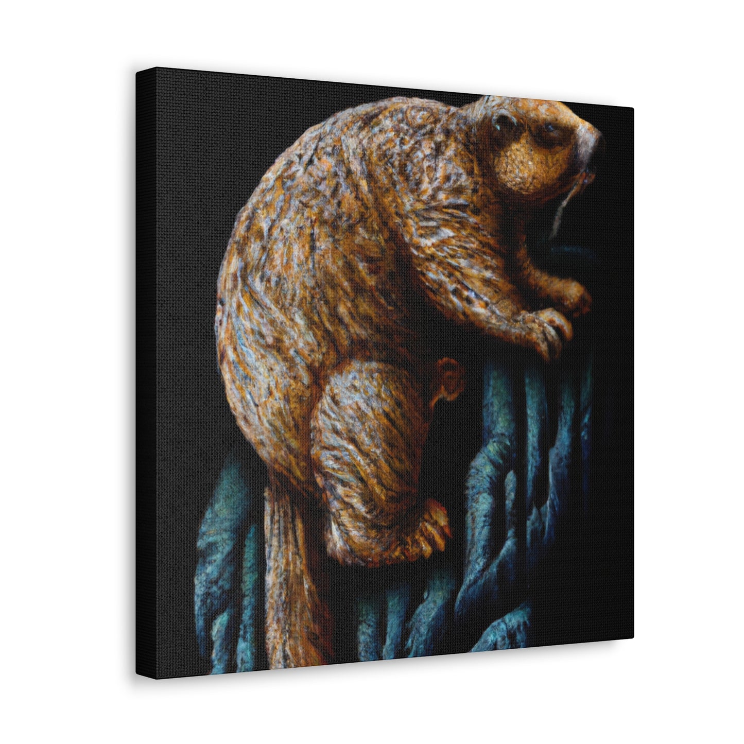 Marmot in Rococo Style - Canvas