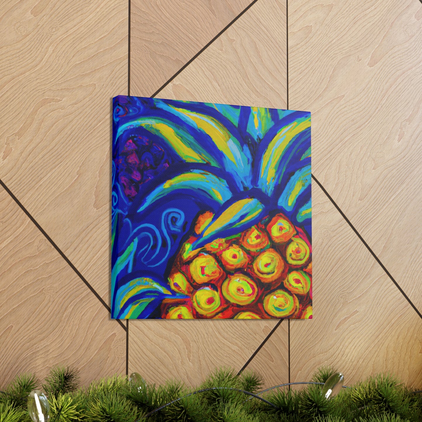 Pineapple Folk Delight - Canvas