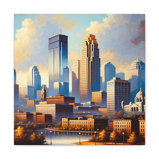 Cityscape Symphony in Minneapolis - Canvas