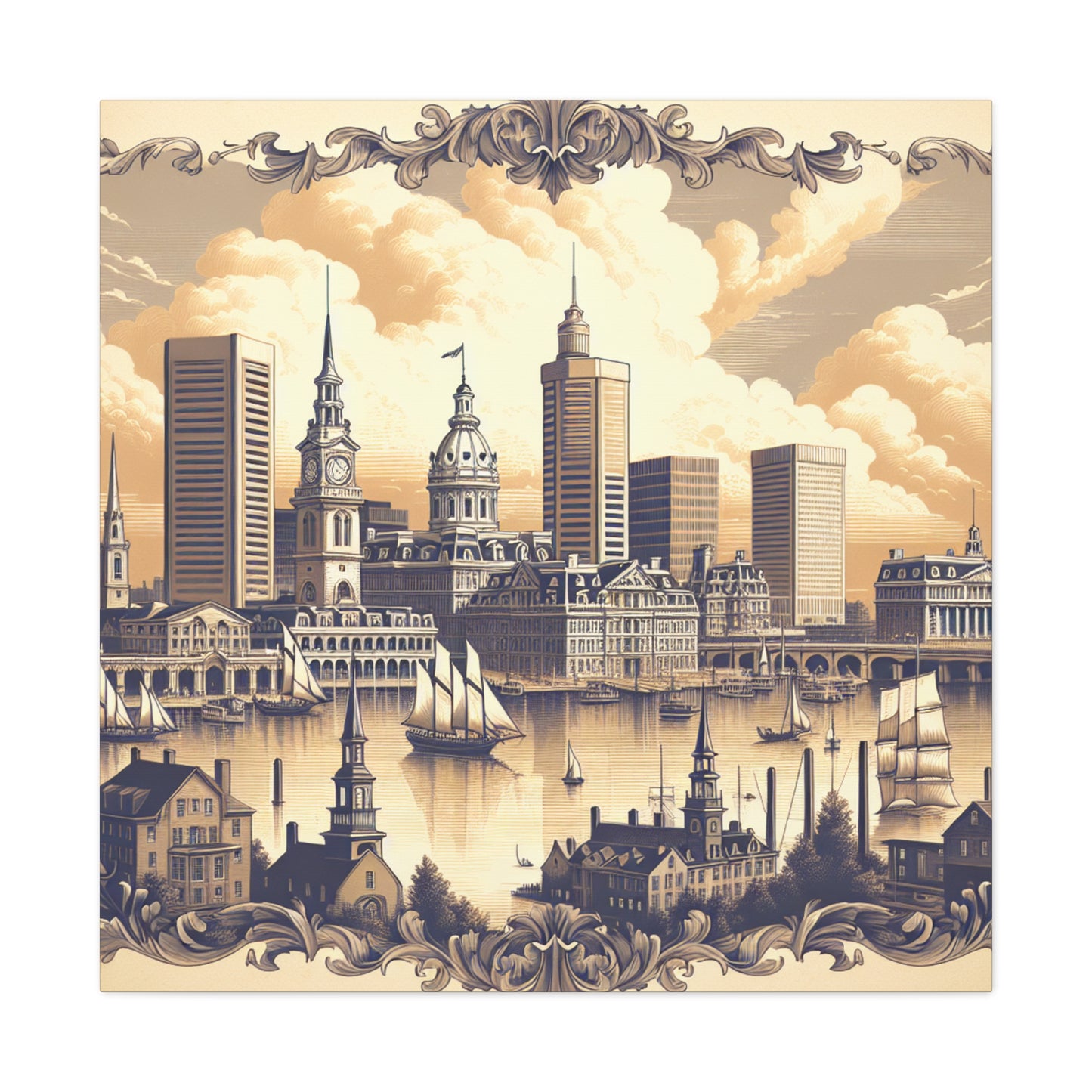 "Baltimore's Regal Charm" - Canvas