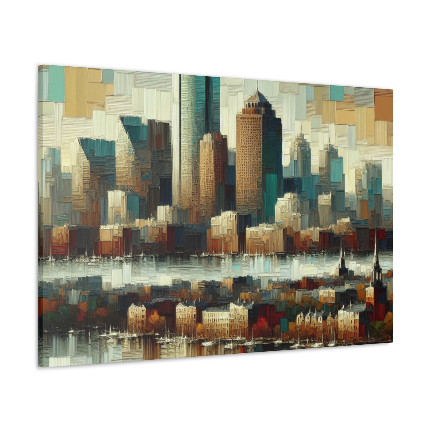 "Harbor Hues of Boston" - Canvas