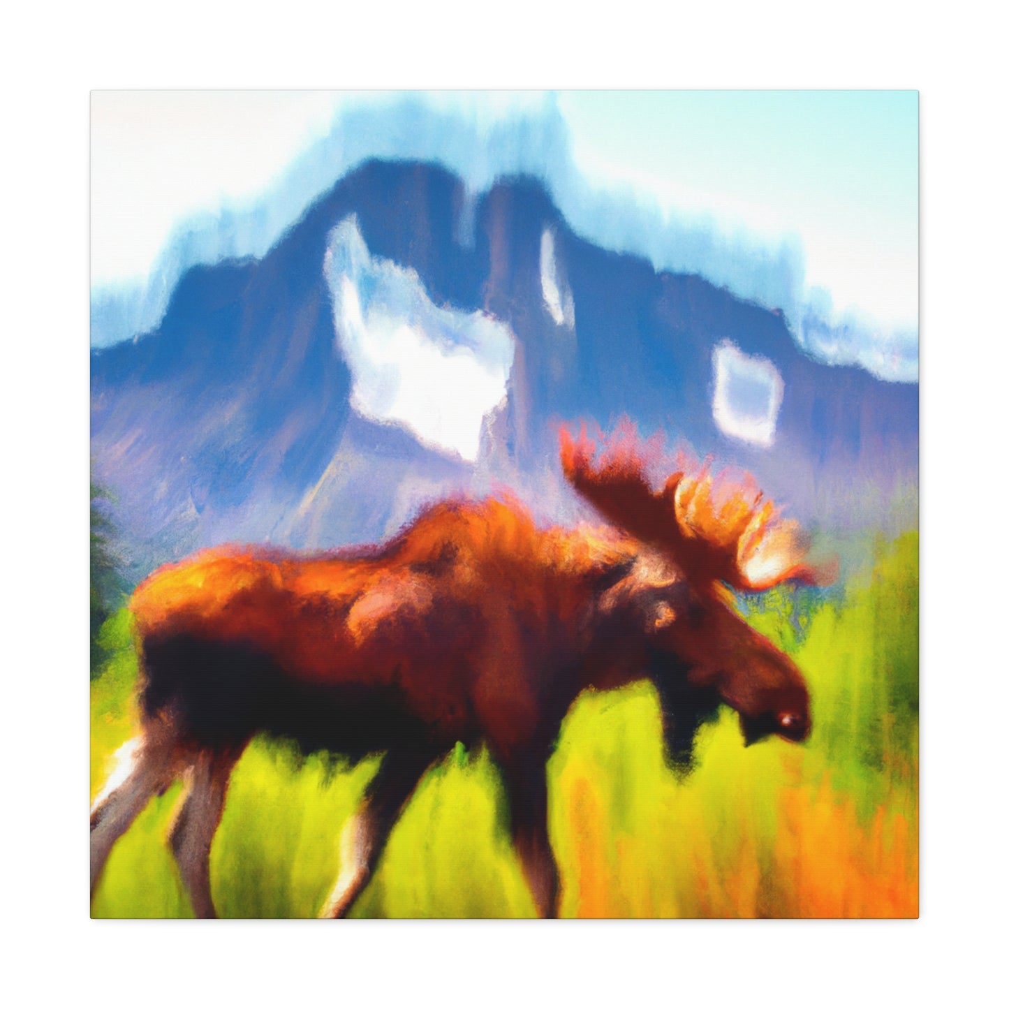 Moose in Impressionism - Canvas