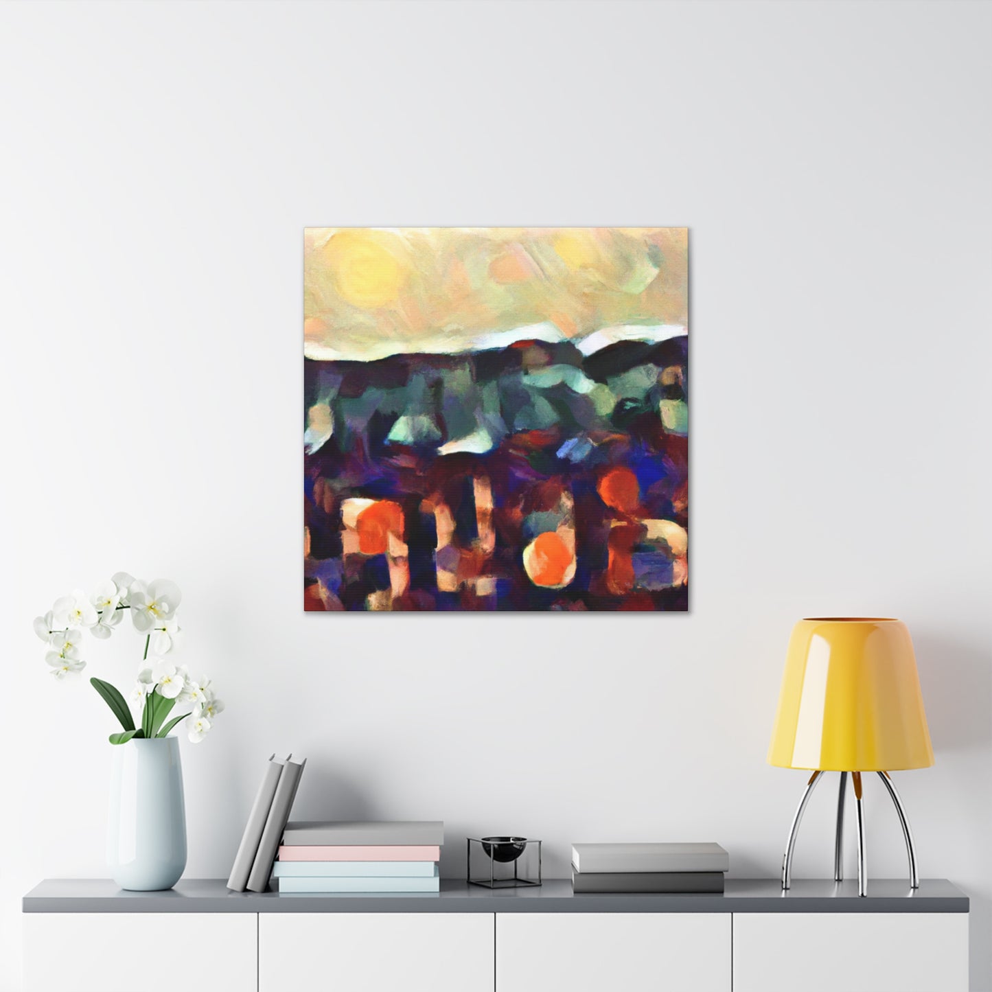 "Mountain Impressionism Scene" - Canvas