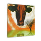 Lonely Texas Longhorn - Canvas