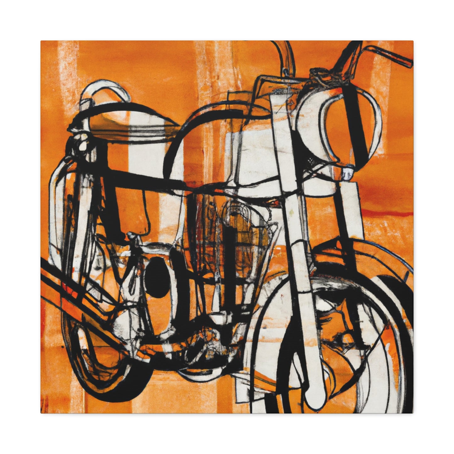 "Motorcycle Meets Art Deco" - Canvas