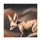 "Fennec Fox Sunrise Glow" - Canvas